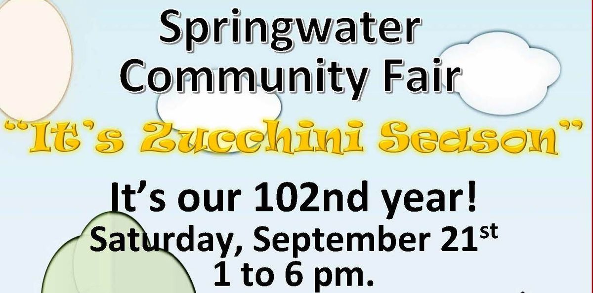 102nd Annual Springwater Community Fair 