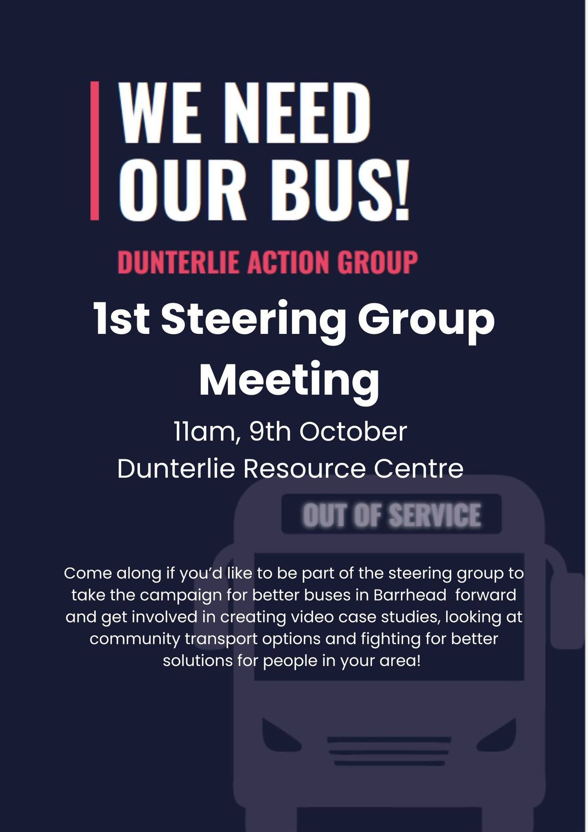 We Need Our Bus - 1st Steering Group Meeting 