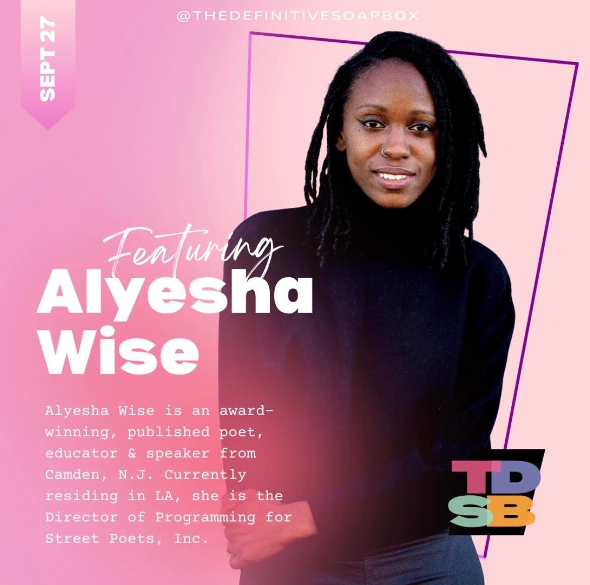 TDSB September 2024 Open Mic feat. Alyesha Wise