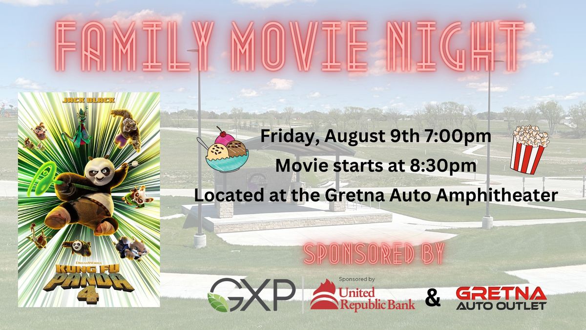 Family Movie Night at the Gretna Auto Amphitheater 