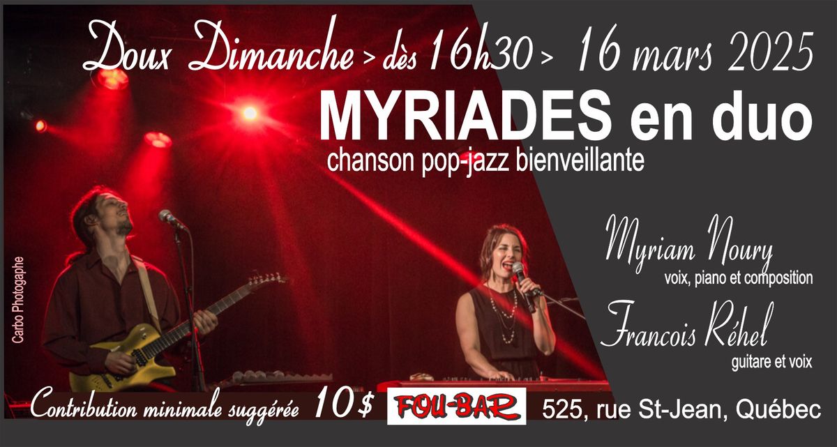 MYRIADES EN DUO au Fou-Bar