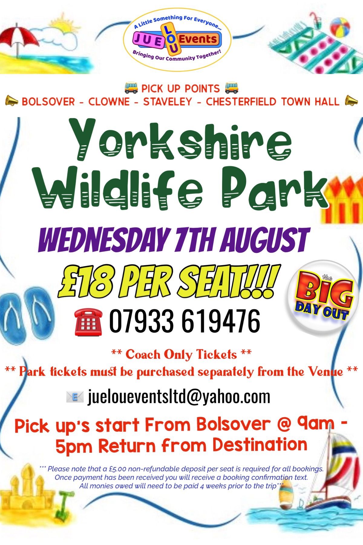 Yorkshire Wildlife Park - ** Coach Only Tickets **