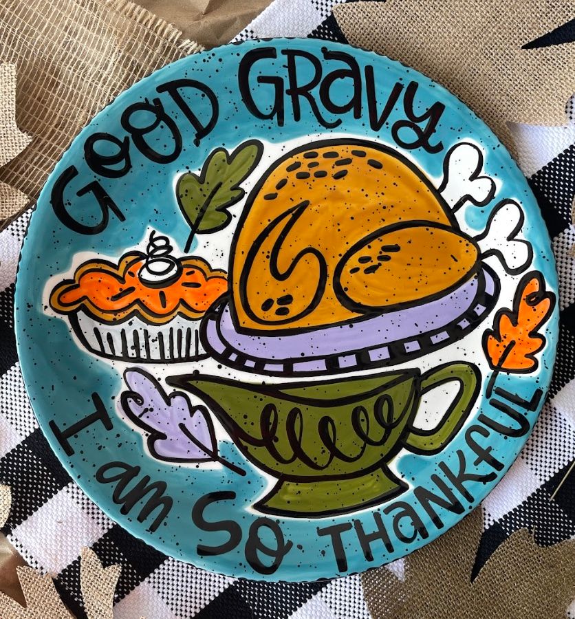 PYOP Gravy Plate (Paint Your Own Pottery) with Jenny Sue