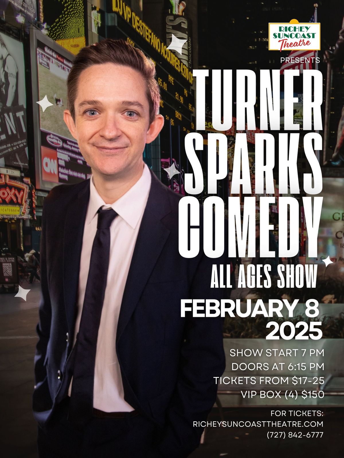 Turner Sparks Comedy - All Ages Show @ Richey Suncoast Theatre