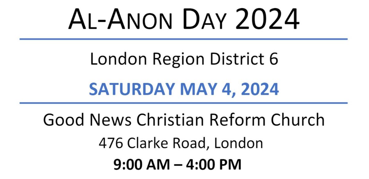 London Region District 6 Al-Anon Day Ontario, Canada