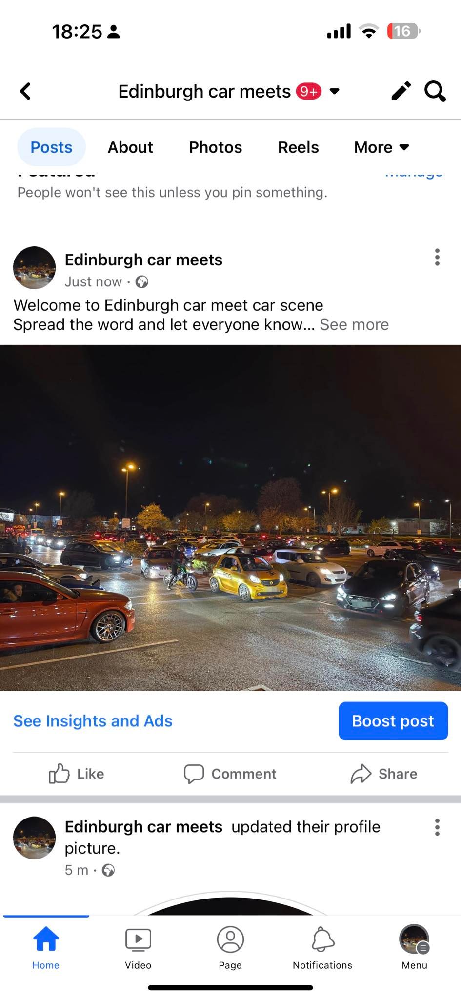 Edinburgh car meets new year meet 