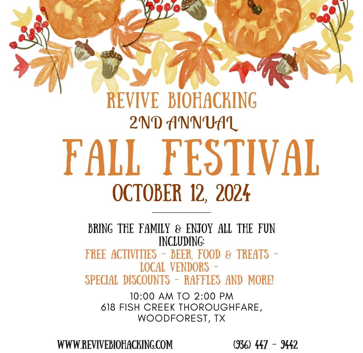 2nd Annual Revive Your Health Fall Festival!