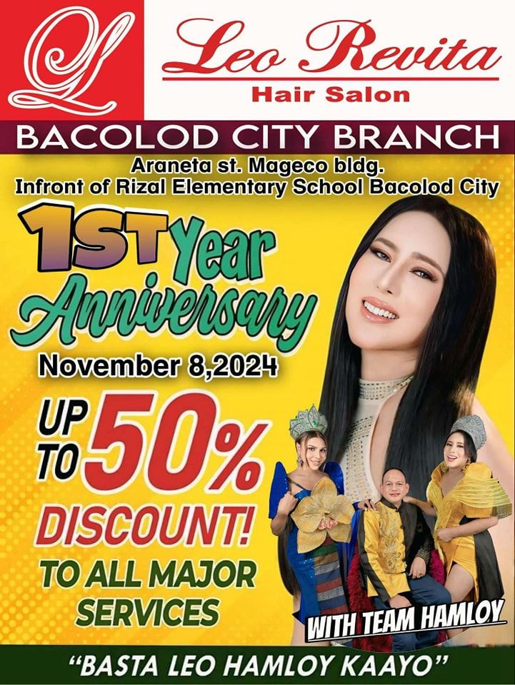 Leo Revita Hair Salon Bacolod Branch 1st Year Anniversary Sale