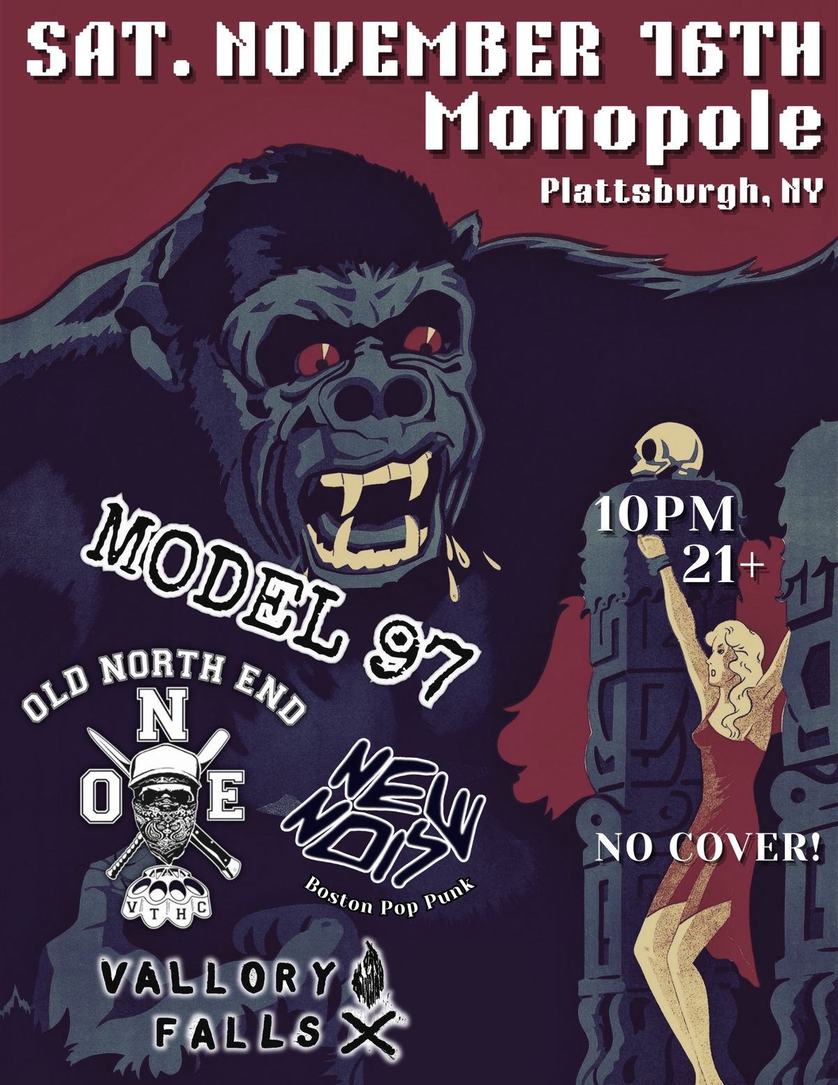 Model 97, Old North End, The New Noise, and Vallory Falls take on Monopole!