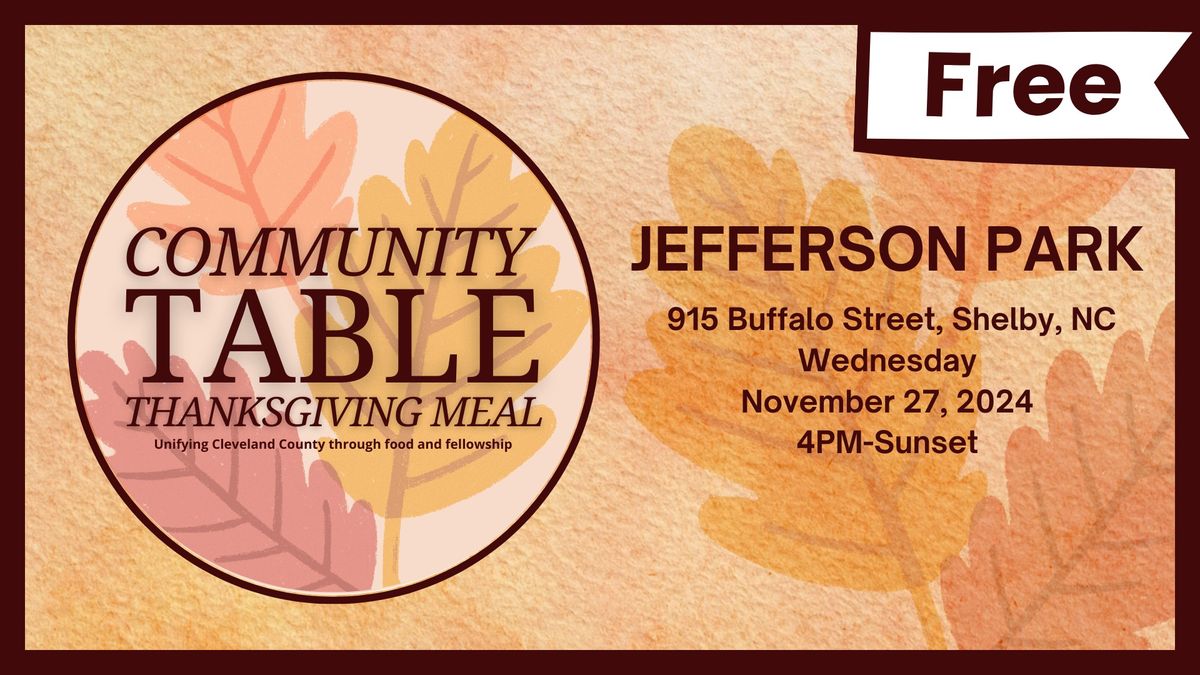 Community Table Thanksgiving Meal: Jefferson Park