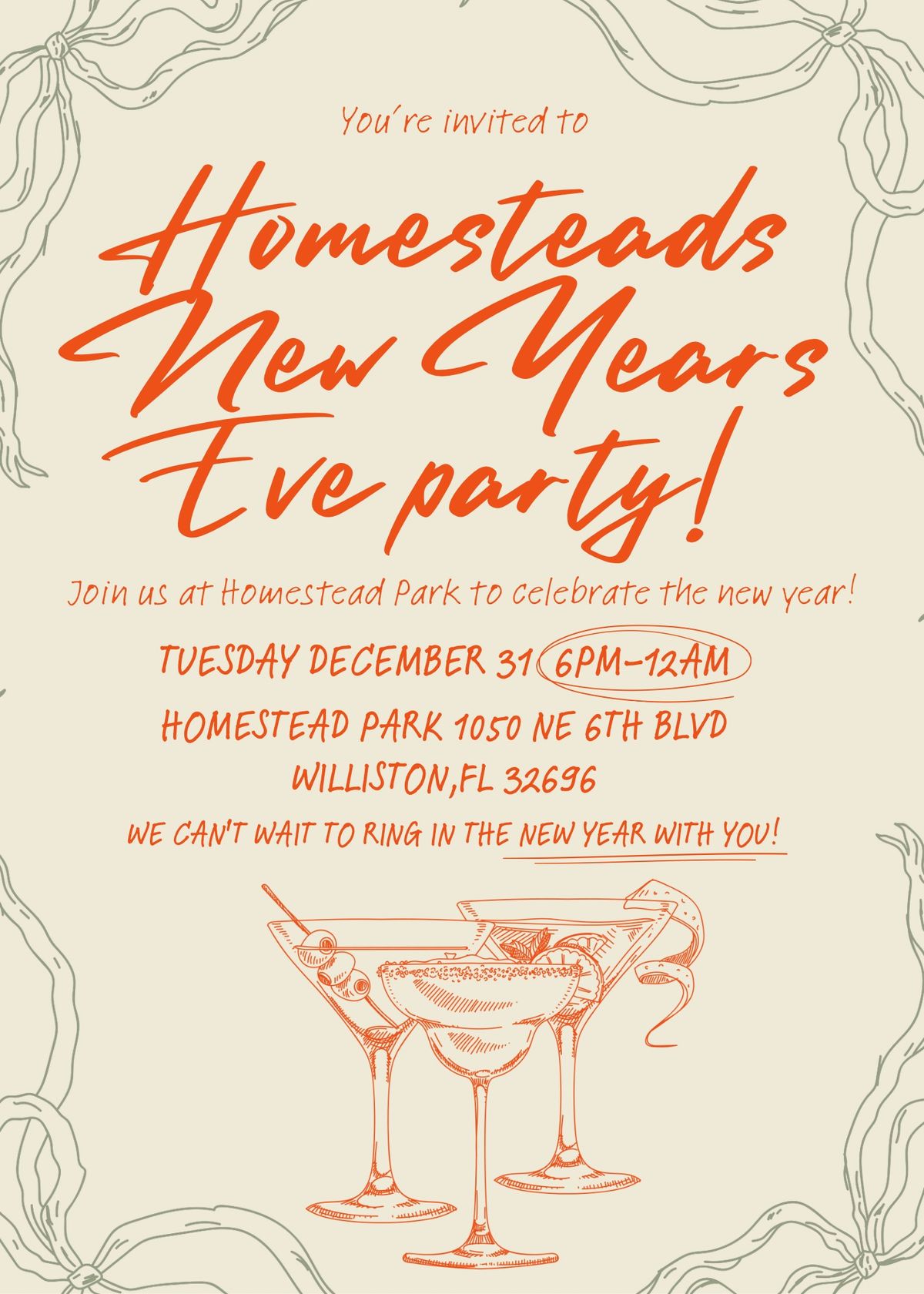 Homestead\u2019s New Year\u2019s Eve Party!!!??