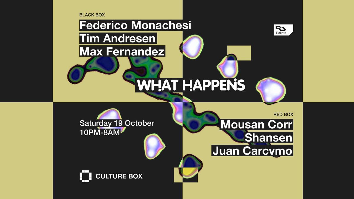 What Happens: Federico Monachesi \/ Tim Andresen \/ Max Fernandez \/ Mousan Corr \/ Shansen \/ Juan Carcv