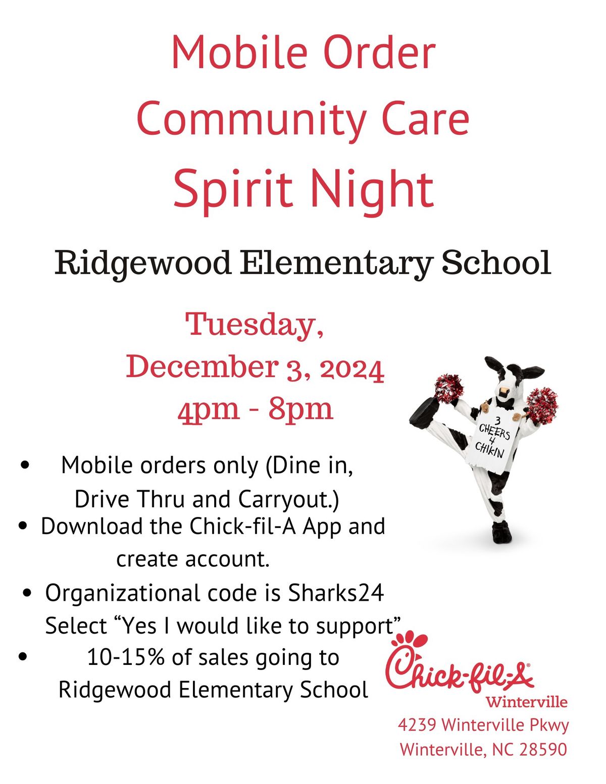 Chick-Fil-A Spirit Night 