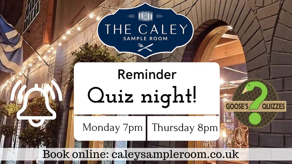 Quiz night \u2728\ufe0f at The Caley ?