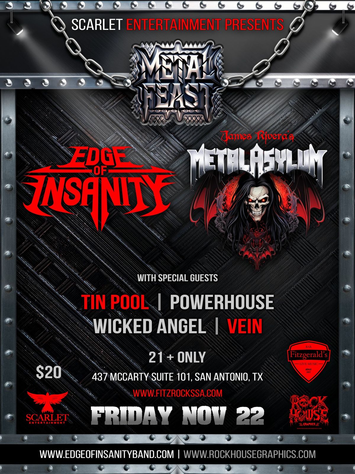 Metal Feast featuring Edge of Insanity & Metal Asylum