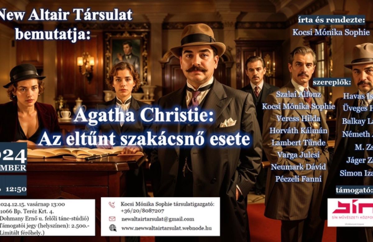 Agatha Christie Az elt\u0171nt szak\u00e1csn\u0151 esete