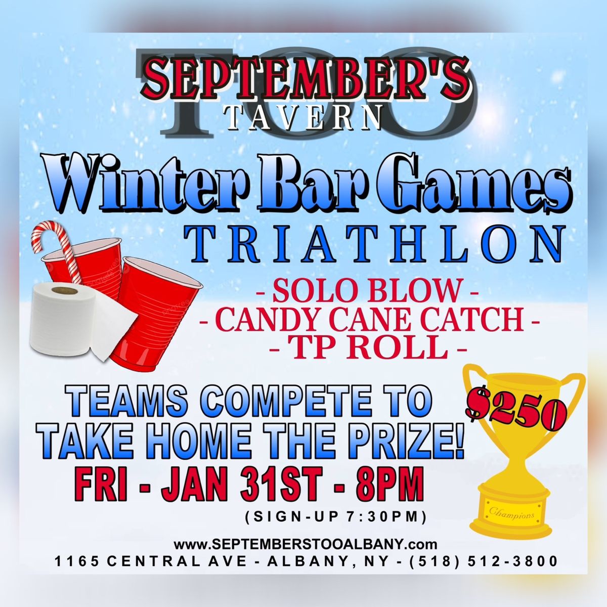 WINTER BAR GAMES at September\u2019s Too!