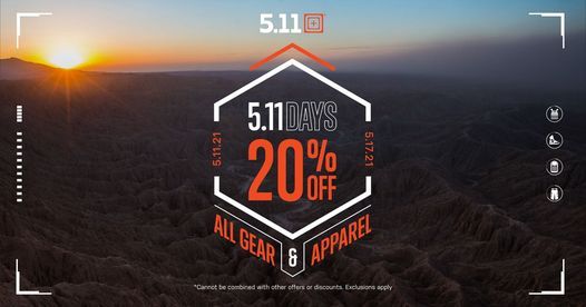 20% Off 5.11 Days Sale | 5.11 El Paso, 5.11 Tactical, El Paso, 11 May ...