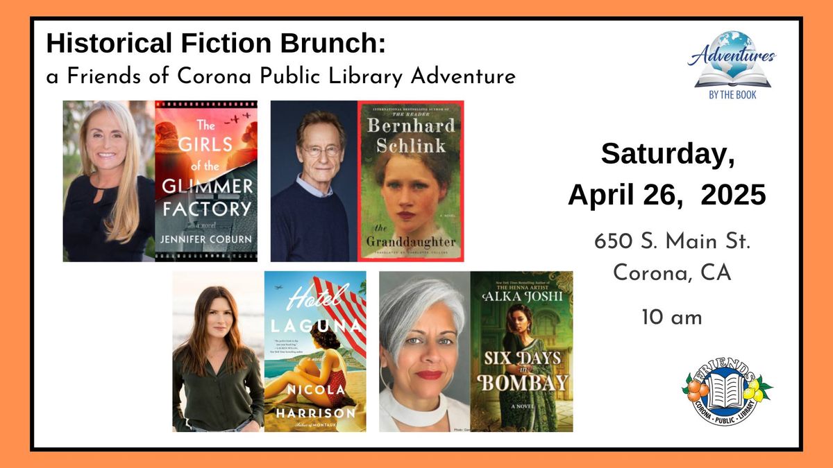 Historical Fiction Author Brunch: Bernhard Schlink, Alka Joshi, Jen Coburn, Nicola Harrison