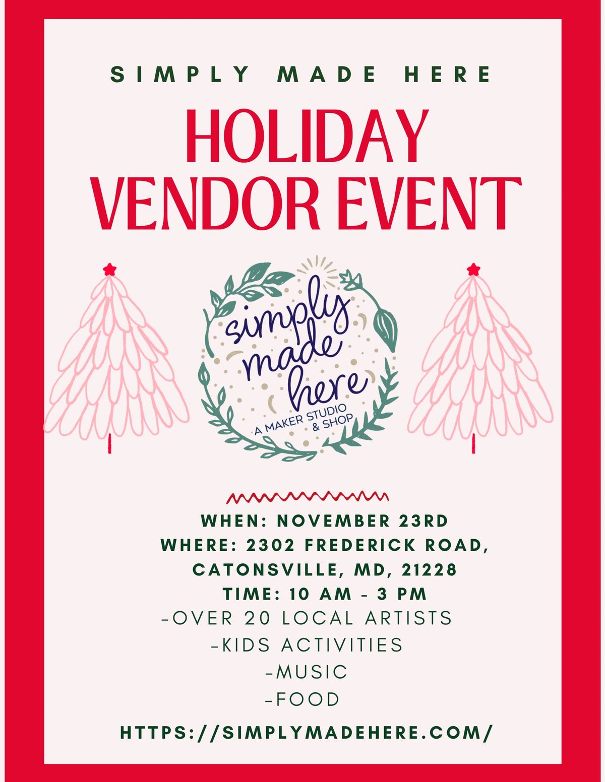 Festive Simply Saturday Vendor Event 