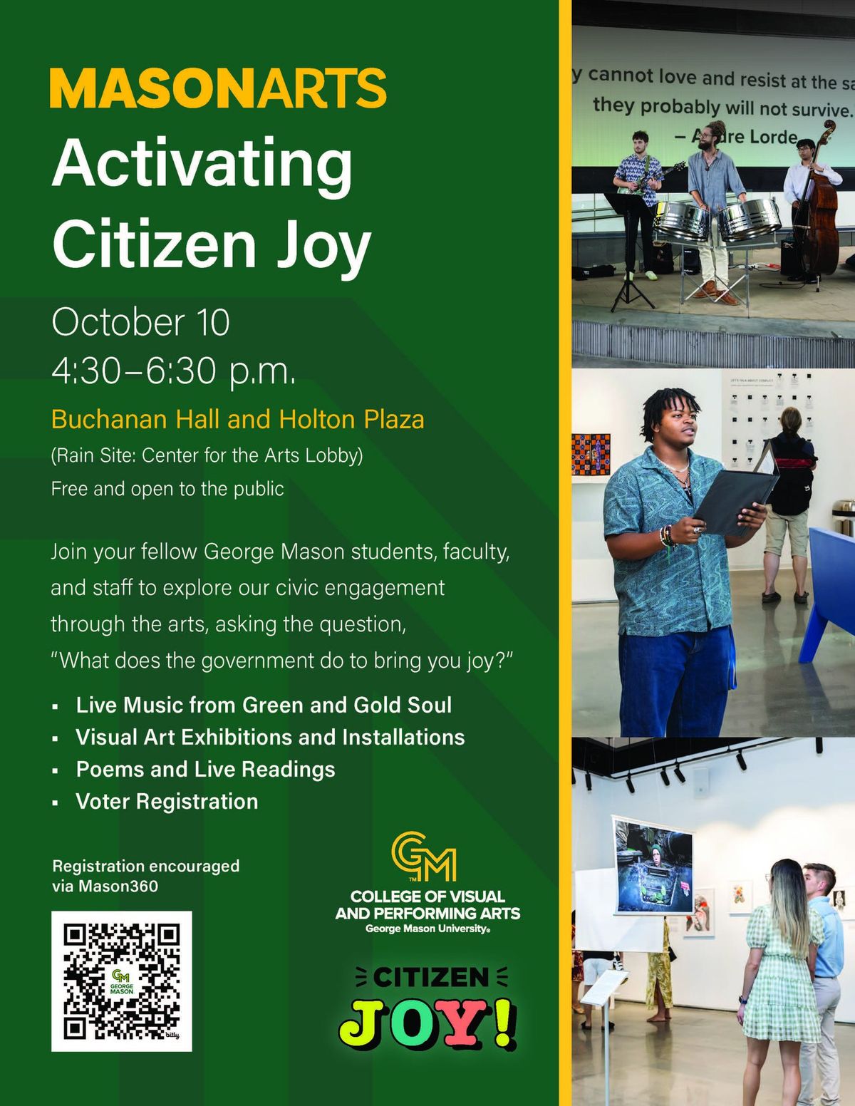 MasonArts Activating Citizen Joy