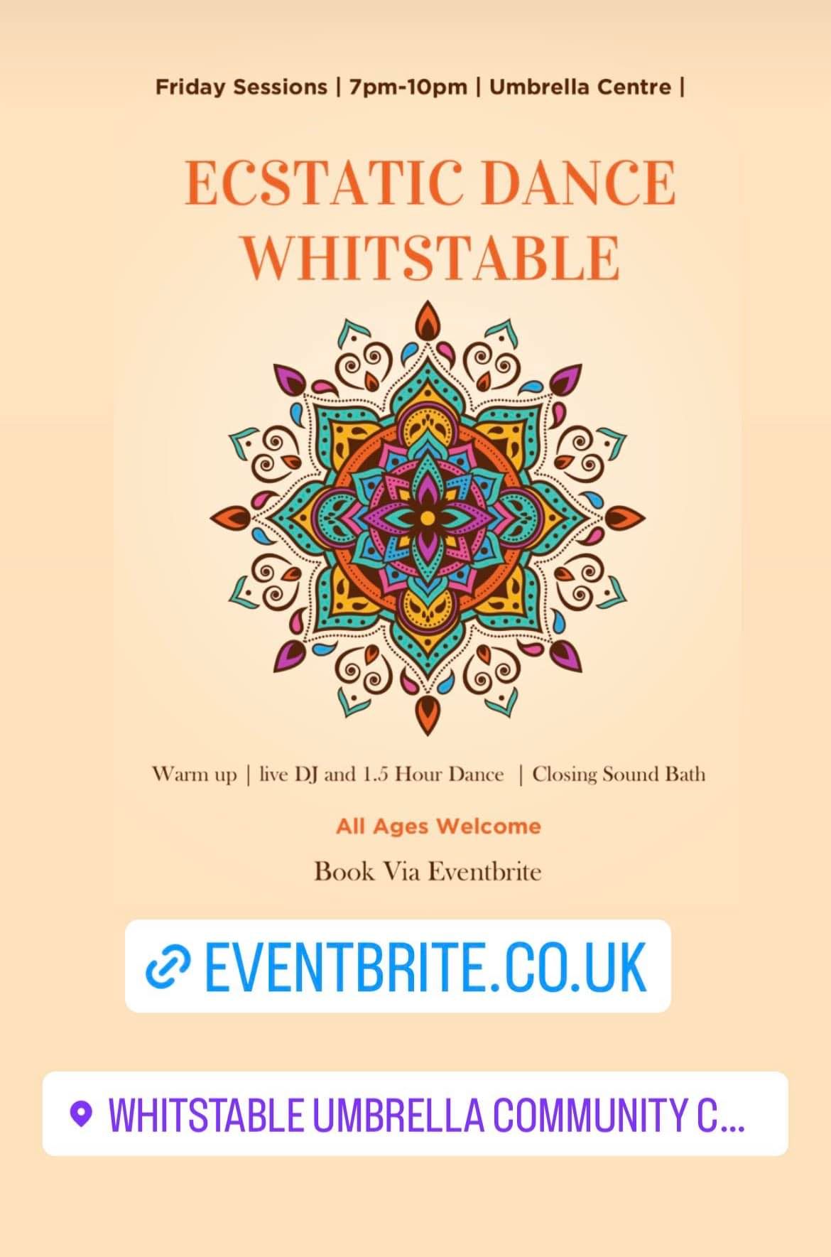 Ecstatic Dance Whitstable with Cacao and Soundbath 