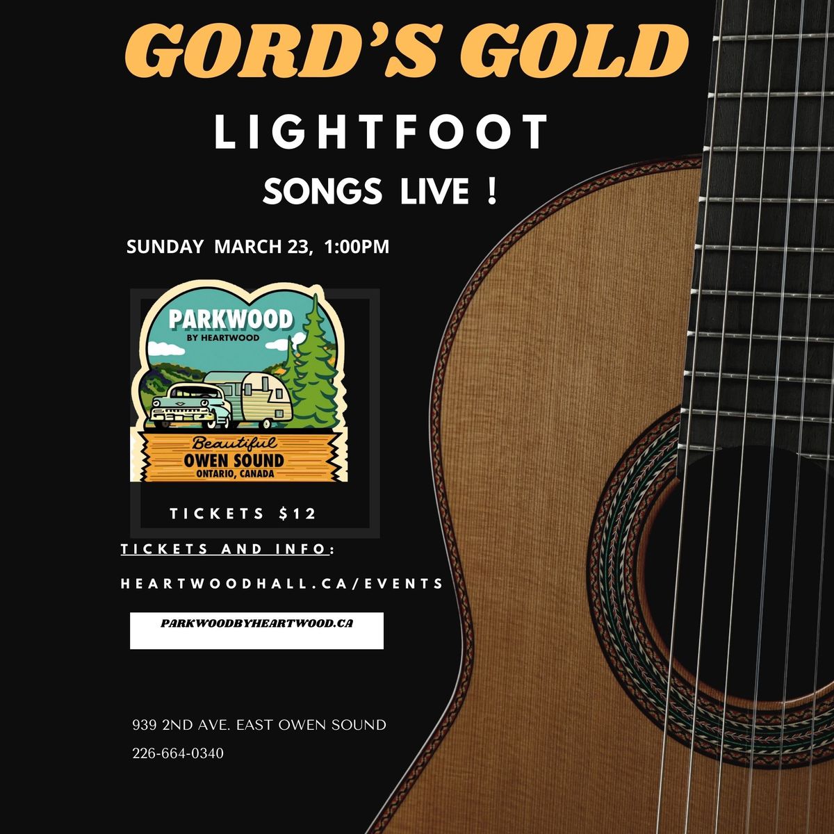 GORD'S GOLD - Lightfoot Songs Live !