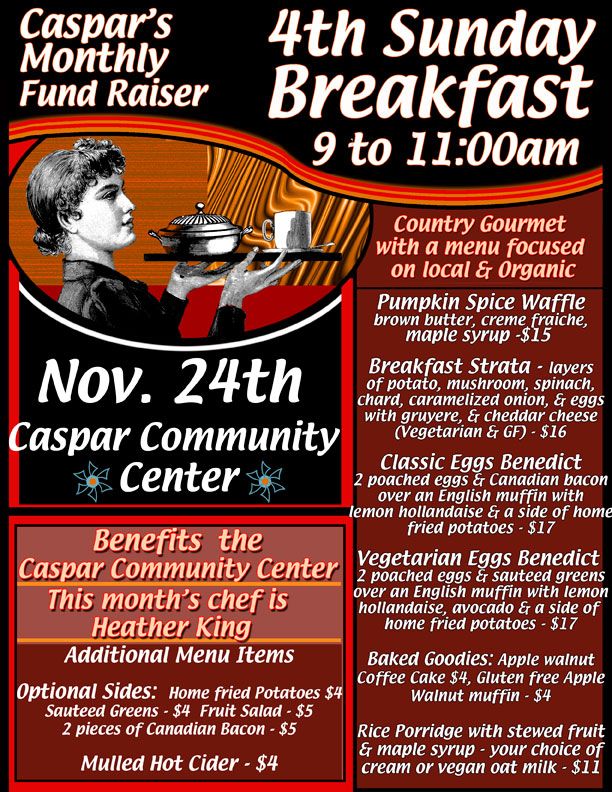 4th Sunday Caspar Community Breakfast