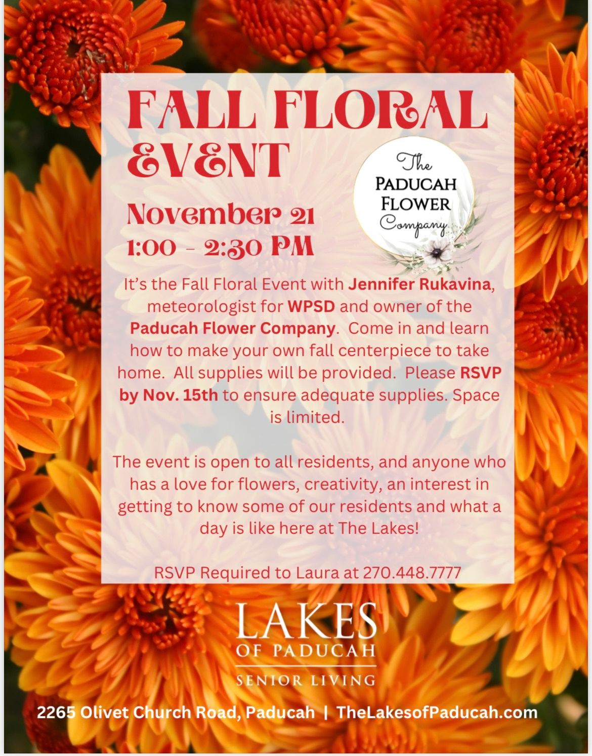 Fall Floral Arranging with The Paducah Flower Company