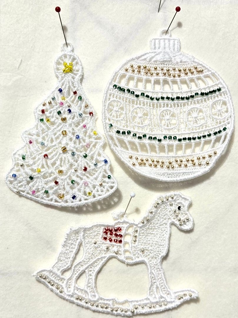 Beaded Lace Ornament