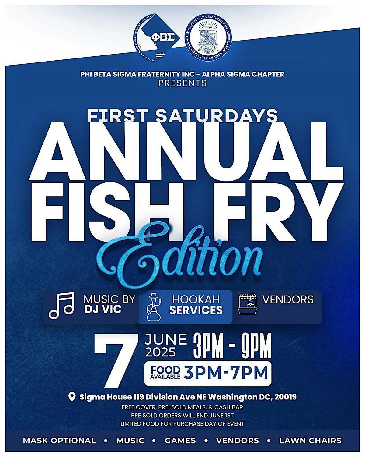 Alpha Sigma First Saturday Fish Fry Fundraiser