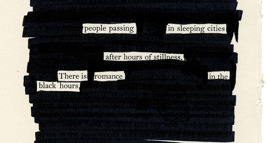 Blackout poetry workshop