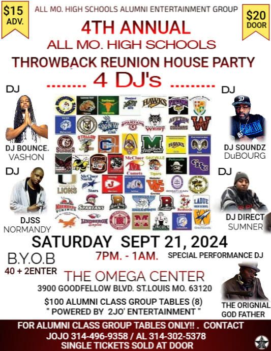 4 DJ's ALL MO. HIGH SCHOOLS MEGA HOUSE PARTY 