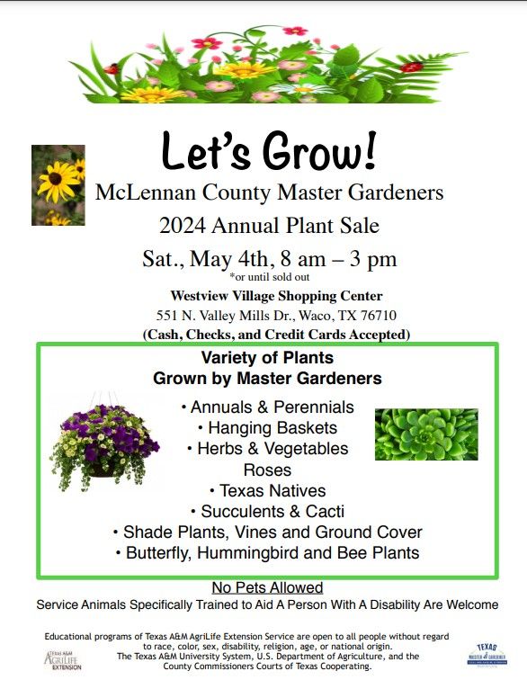 McLennan County Master Gardeners Annual Plant Sale