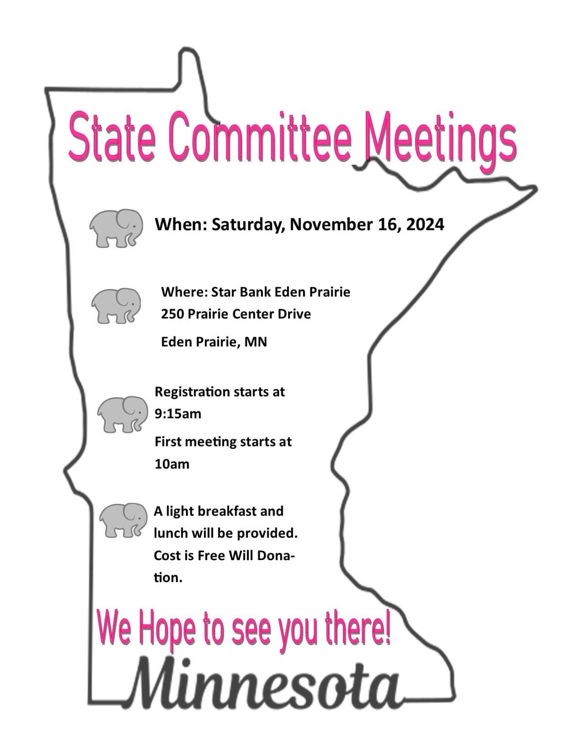 MNWT Tri 2 Statewide Committee meetings 