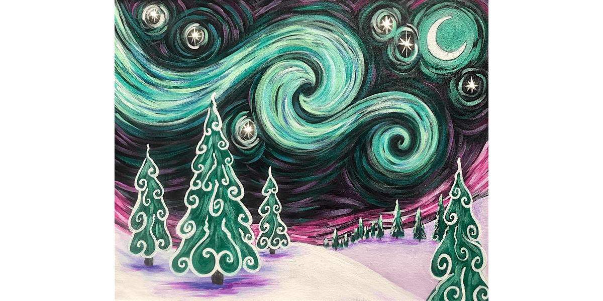 Starry Northern Lights - Paint and Sip in Cincinnati | Classpop!\u2122