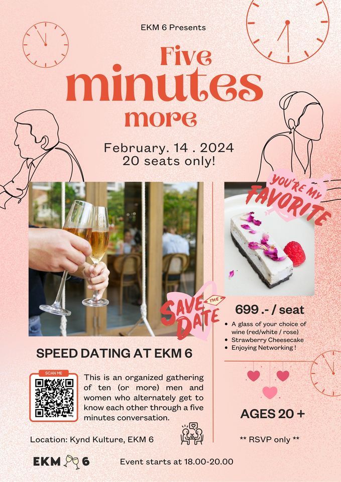 5 Minutes More! Speed Dating event!