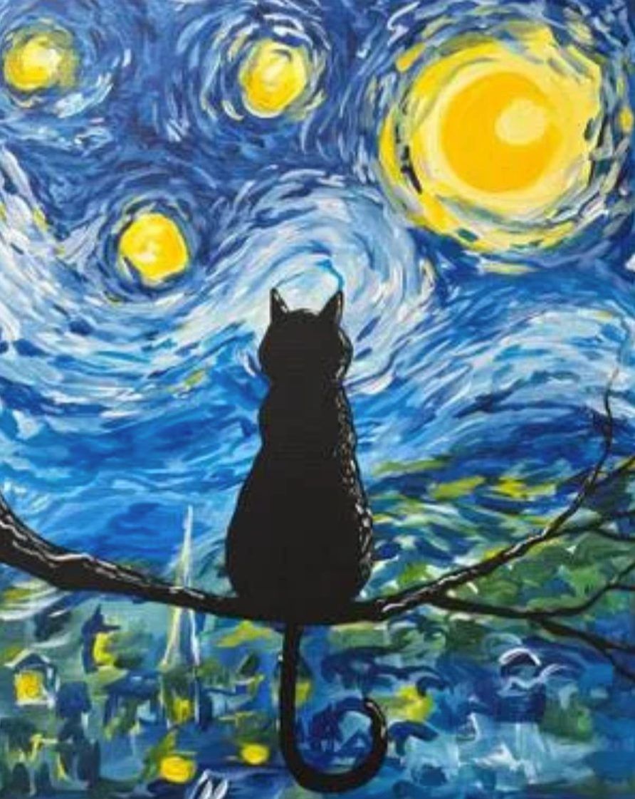 Paint Nite Event- "Van Gogh's Cat" 