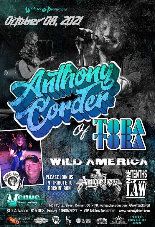 Anthony Corder  of Tora Tora Playing all the hits and more