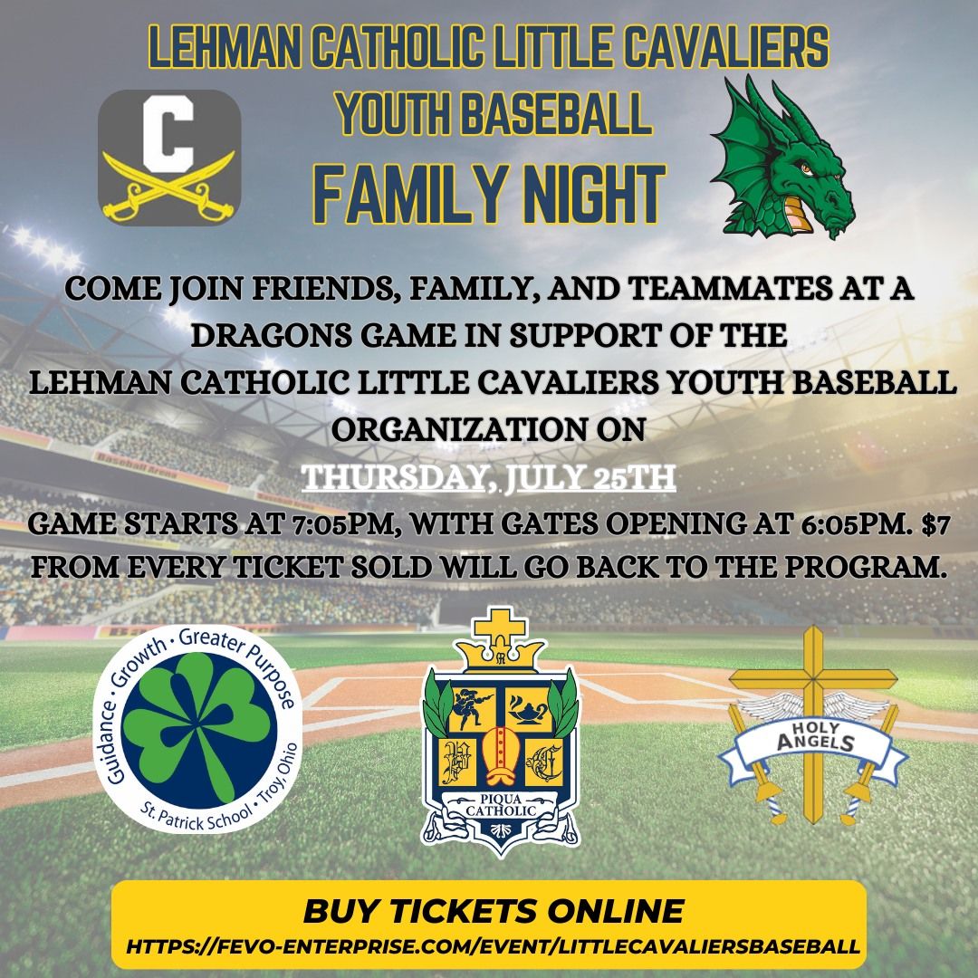 Lehman Catholic Little Cavaliers Youth Baseball Family Night 
