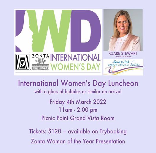 Zonta Club of Toowoomba Area Inc. International Womens Day Luncheon