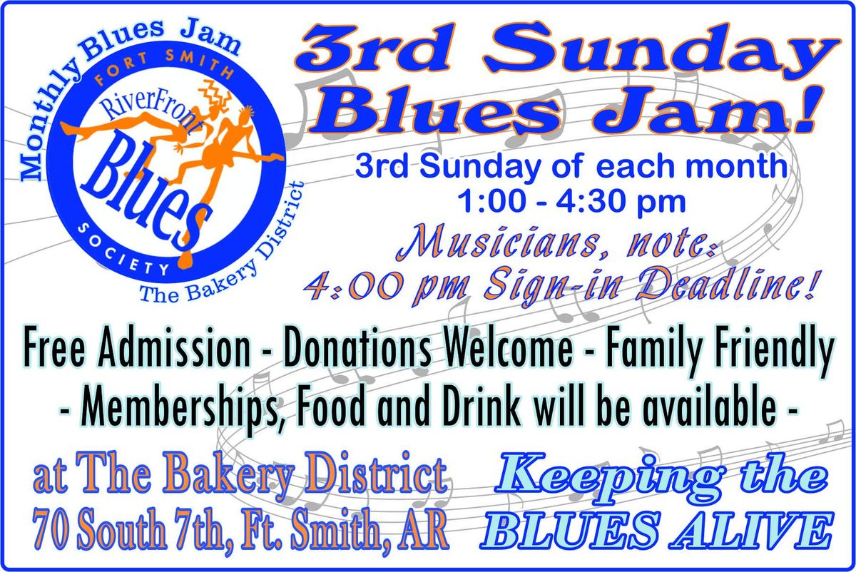 Fort Smith Riverfront Blues Society's 3rd Sunday Blues Jam