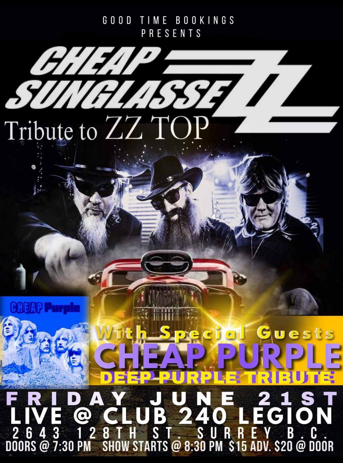 ZZ TOP & DEEP PURPLE TRIBUTES LIVE! @ CLUB 240 WHITE ROCK!