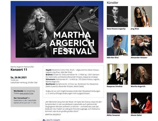 Kasparas Uinskas - Martha Argerich festival