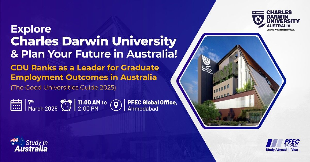 Meet Charles Darwin University at PFEC Global Ahmedabad! 