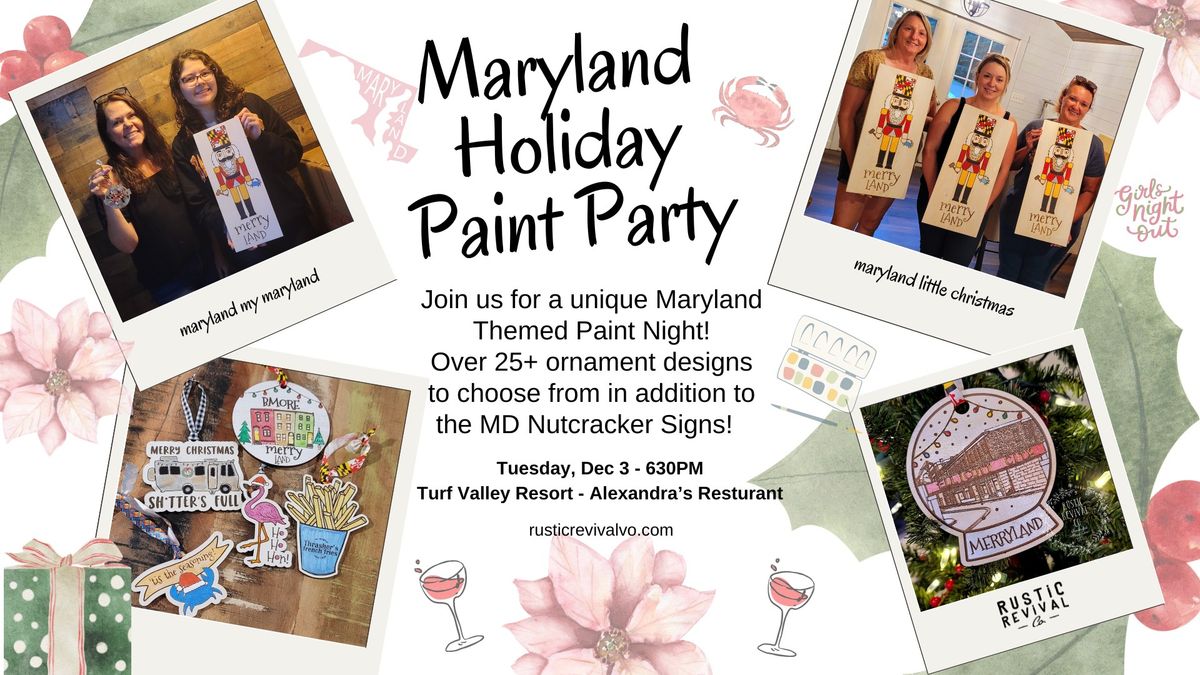 Holiday Inspired Paint Night - Maryland Style!