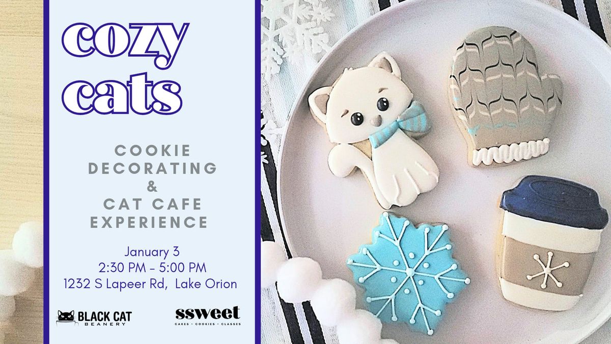 Cozy Cats Cookie Decorating & Cat Caf\u00e9 Experience 