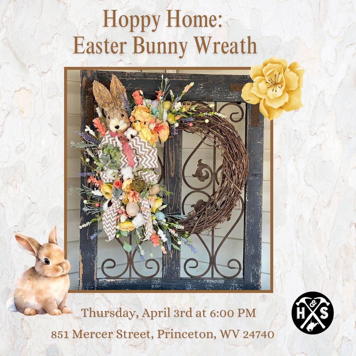 Hoppy Home: Easter Bunny Wreath