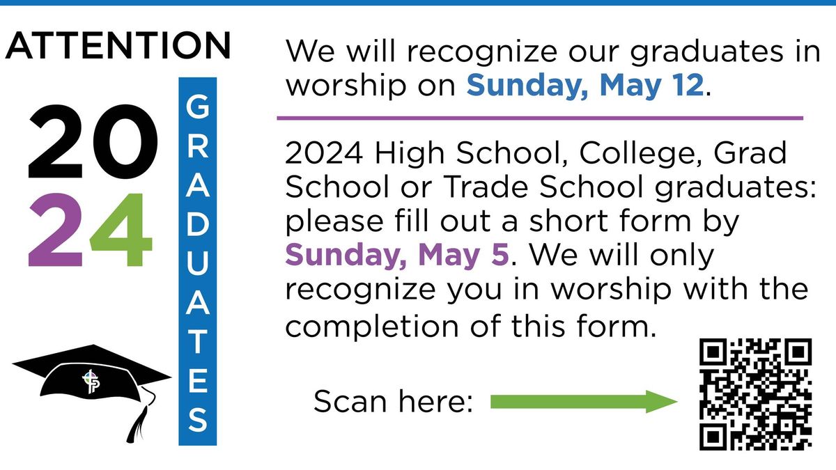 Graduate Recognition during Youth Sunday in Worship