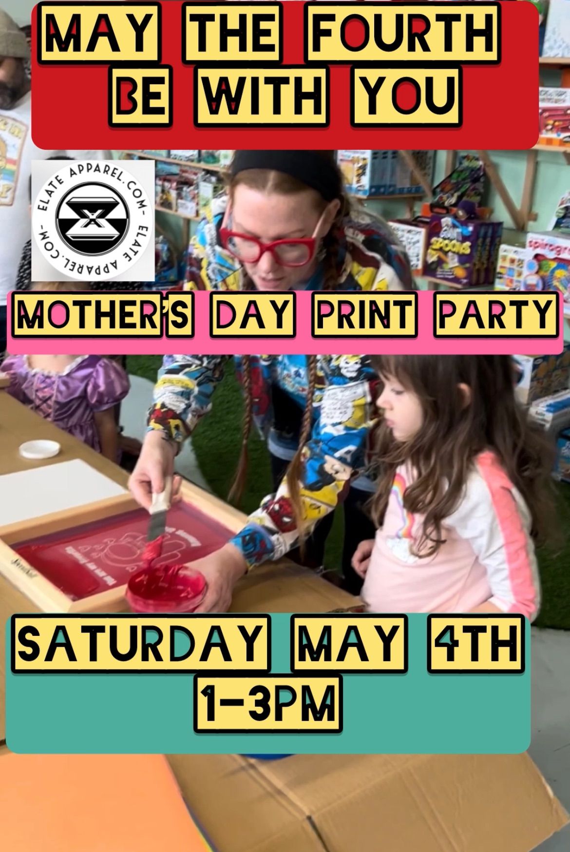 May the Fourth Be With You Mother\u2019s Day Print Party